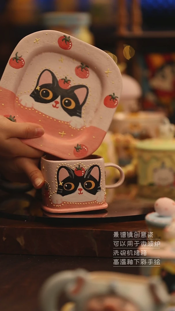 陶瓷景德镇可爱陶瓷釉下彩绘设计师款