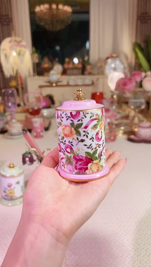 J-1225-PK1 粉色牙签罐