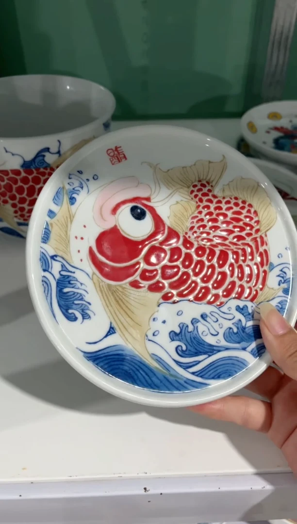拙明院（微瑕价格）龙鱼壶承