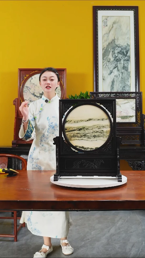 石材天然大理石画摆件