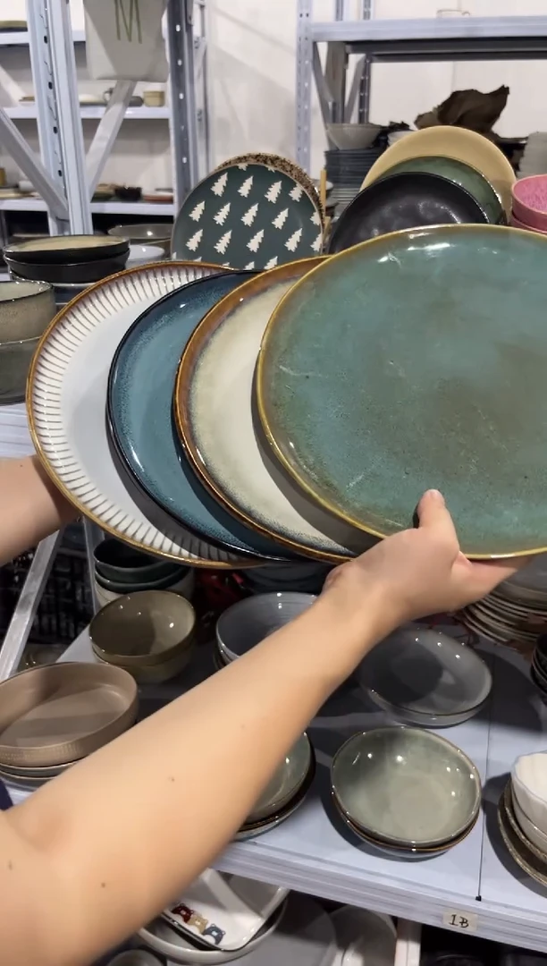 陶瓷外贸尾货瑕疵满20包邮X4 大盘组合