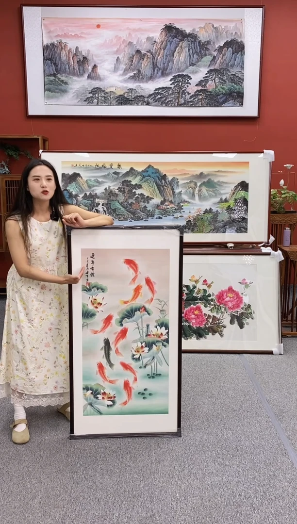 国画连年有余   125*65