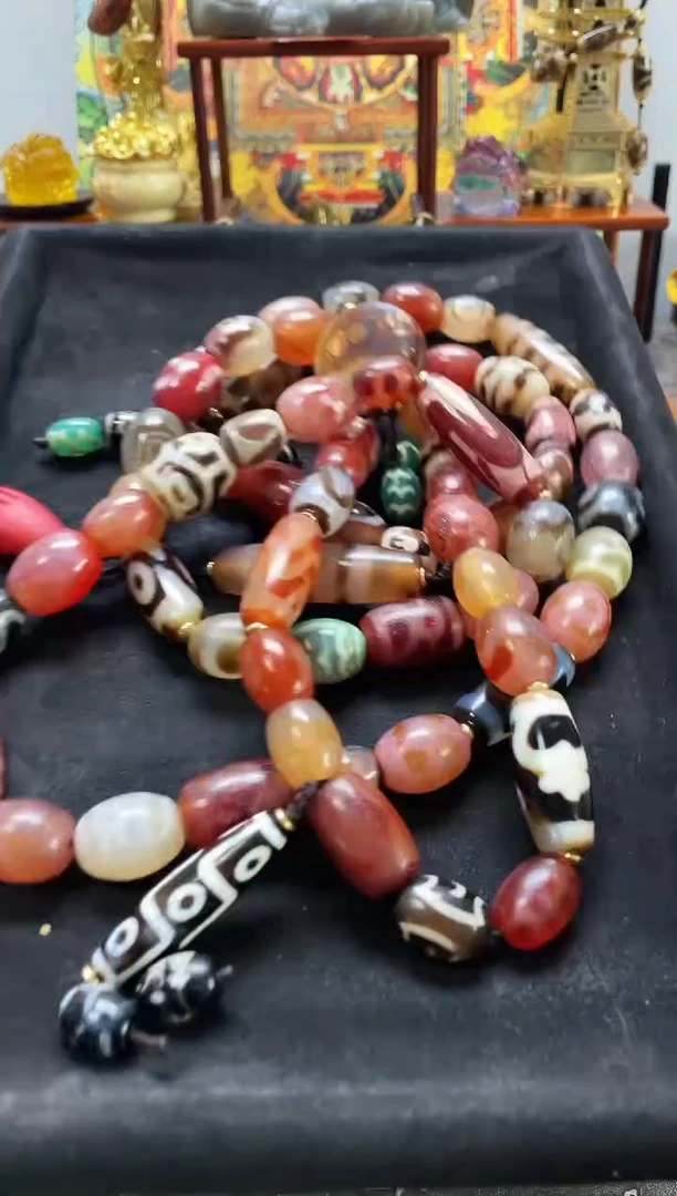 未镶嵌斜挎玛瑙/玉髓百福大仪大圆满颜色图案多样发1