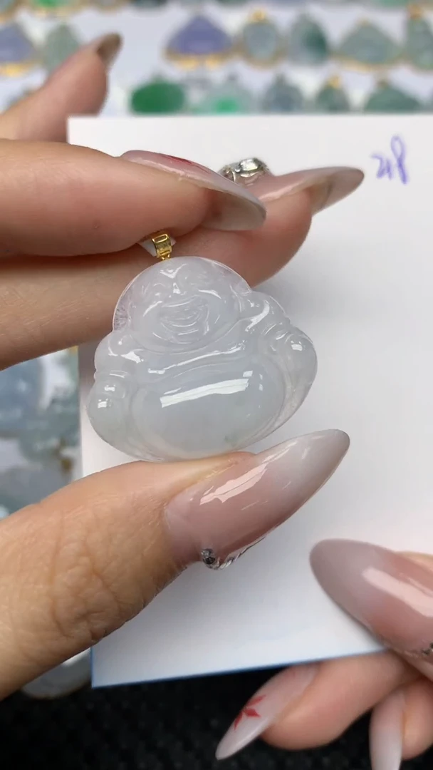 【闪购商品】翡翠颈饰18K金镶嵌天然翡翠a货