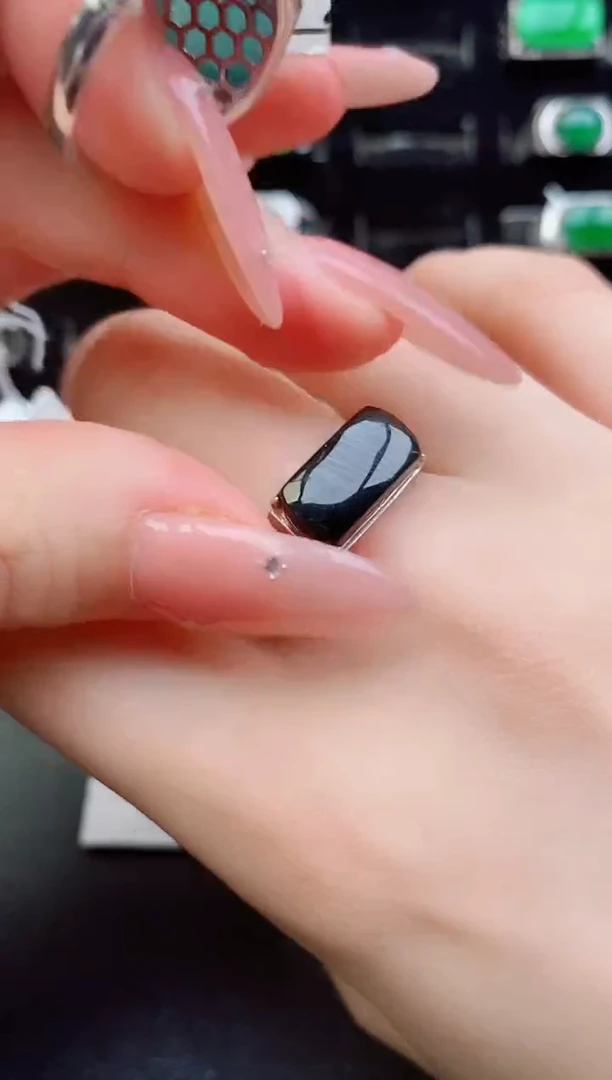 翡翠戒指银S925镶嵌212121