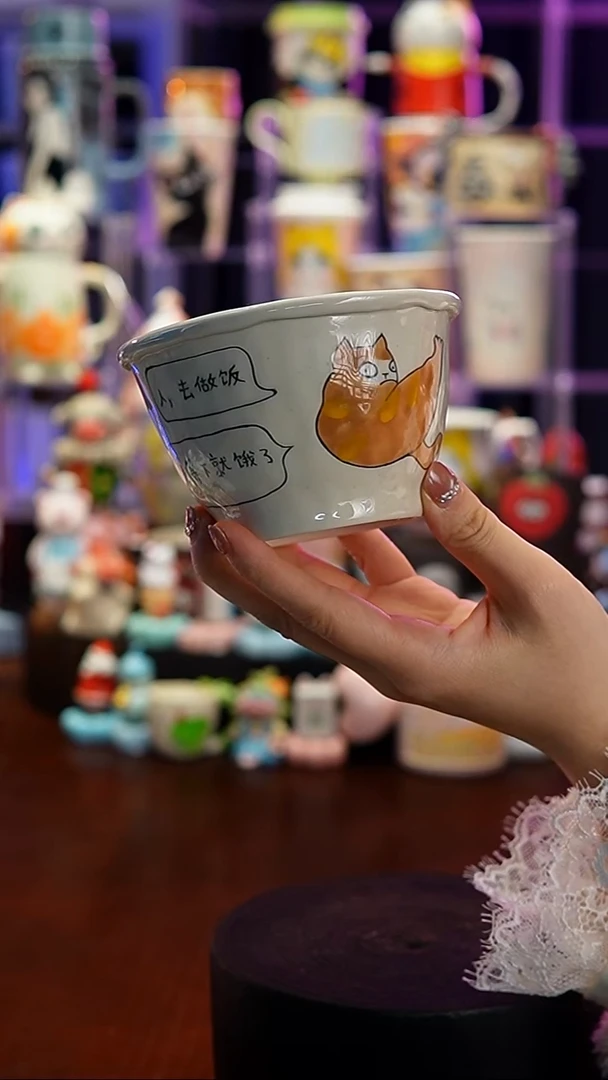 杯子瓷A299景德镇手工手绘杯子摆件