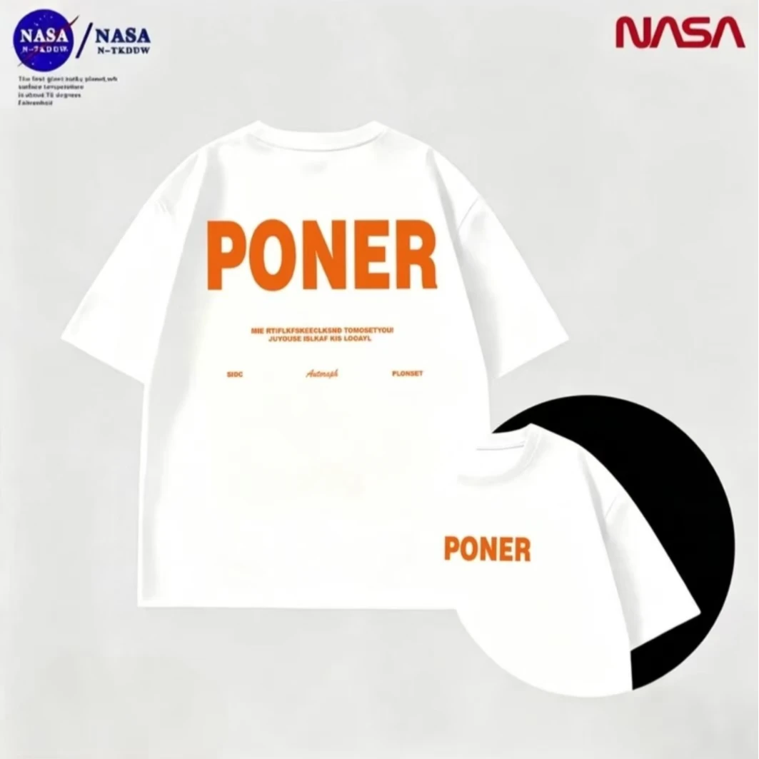 NASA联名夏季圆领短袖T恤时尚男女同款A-0113