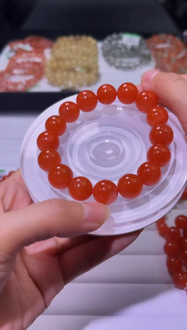 未镶嵌手串南红玛瑙J043-13mm南红单圈-多样性发其一