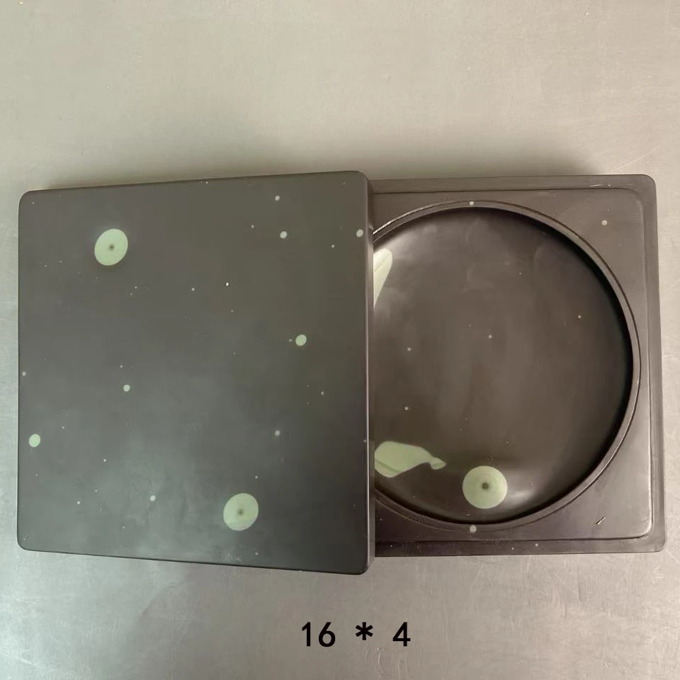 天然永仁苴却方形实用多眼石盖砚