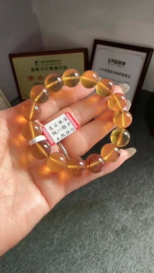 未镶嵌琥珀手串规格13蓝珀手串#36