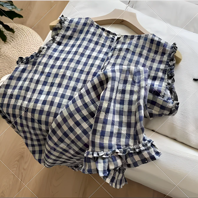 纯棉小众女装百搭别致独特小上衣夏季纯欲小众炸街高级感女装