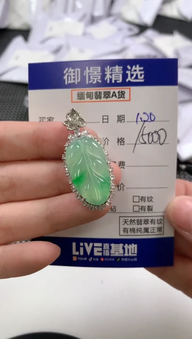 【闪购商品】翡翠颈饰18K金镶嵌58