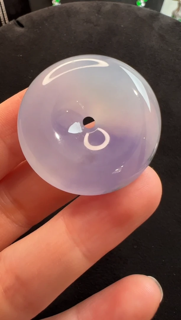 吊坠(不含链)未镶嵌翡翠冰紫平安扣吊坠