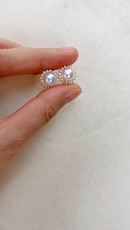 【闪购商品】淡水珍珠耳饰合金尖角太阳花