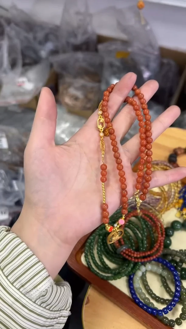 【闪购商品】南红玛瑙颈饰未镶嵌南红玛瑙吊牌款项链[0932]