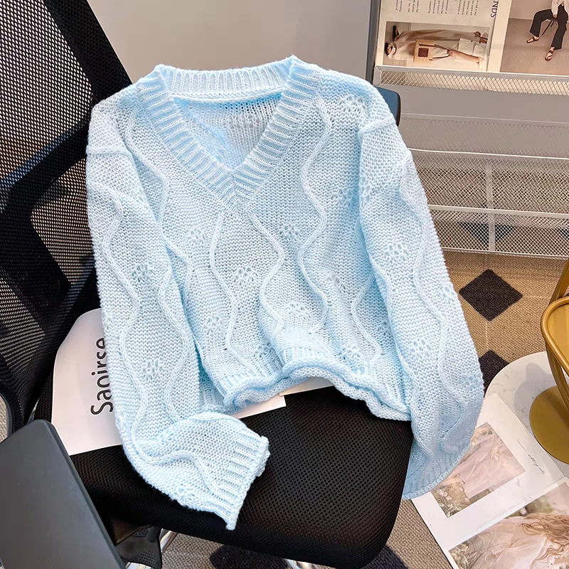 小个子针织套装早秋外搭罩衫多巴胺亮色毛衣 2024820