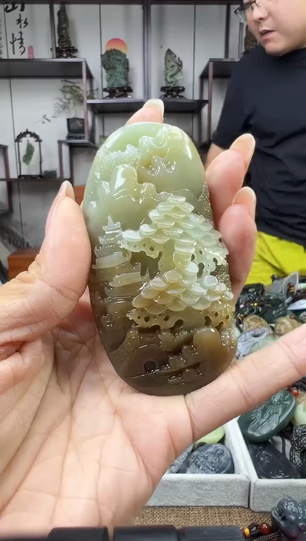 和田玉未镶嵌把件1