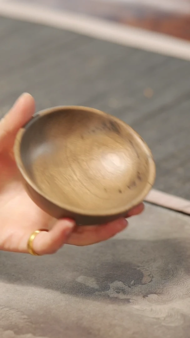 【闪购商品】金丝楠木雕279原木款点心盘