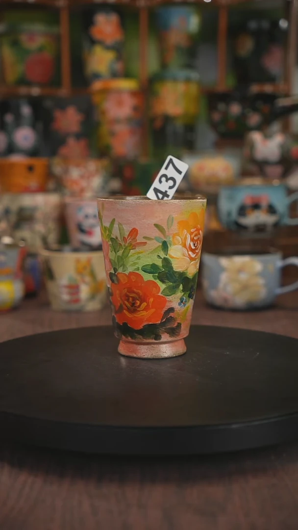 紫砂油画手绘釉下彩437