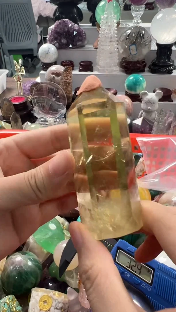 未镶嵌珠宝半成品水晶M1524 约8.9cm