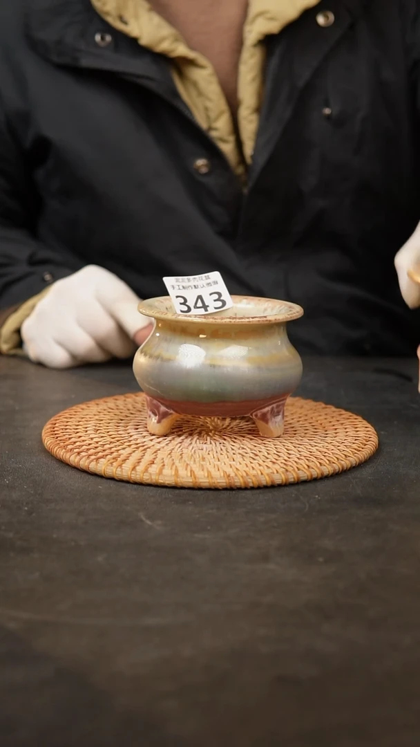 【闪购商品】瓷片343泥泥手工花盆