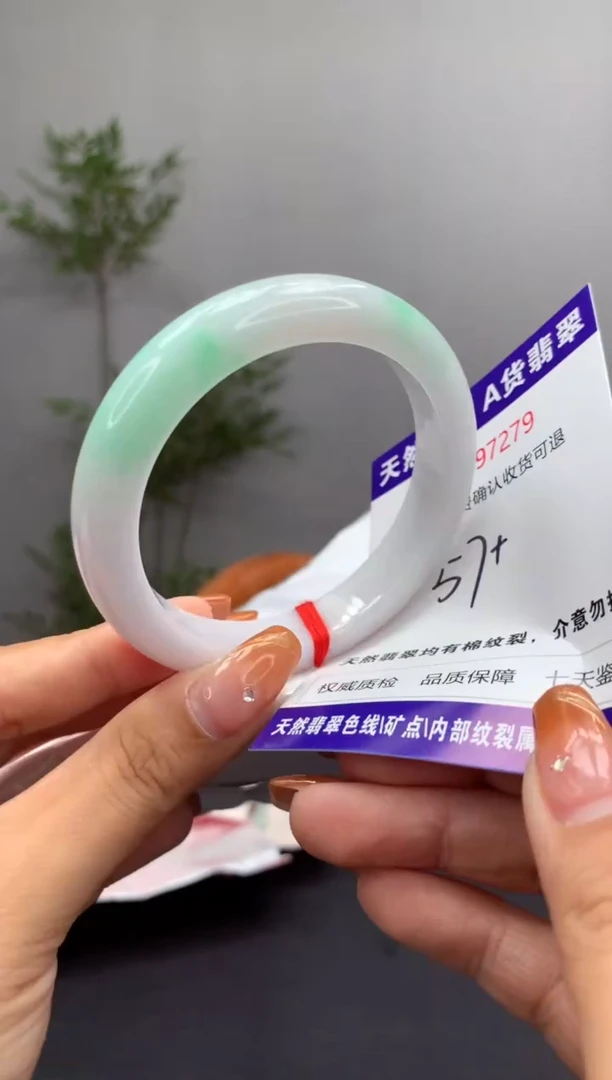 未镶嵌手镯翡翠有纹，完美者勿拍