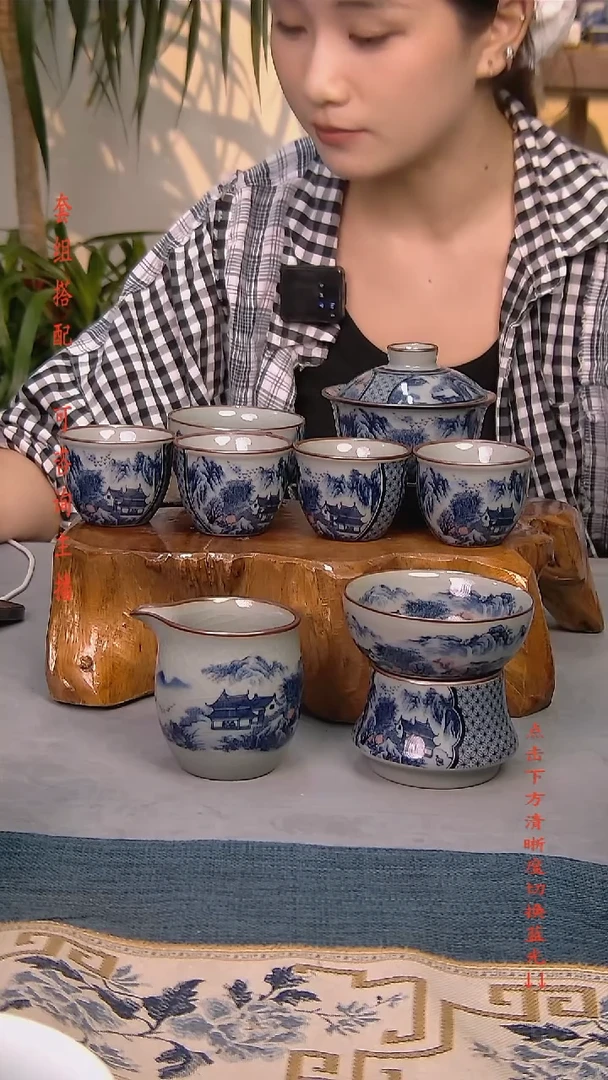 简装家用款8件套 老陶泥开片纹陶瓷茶具
