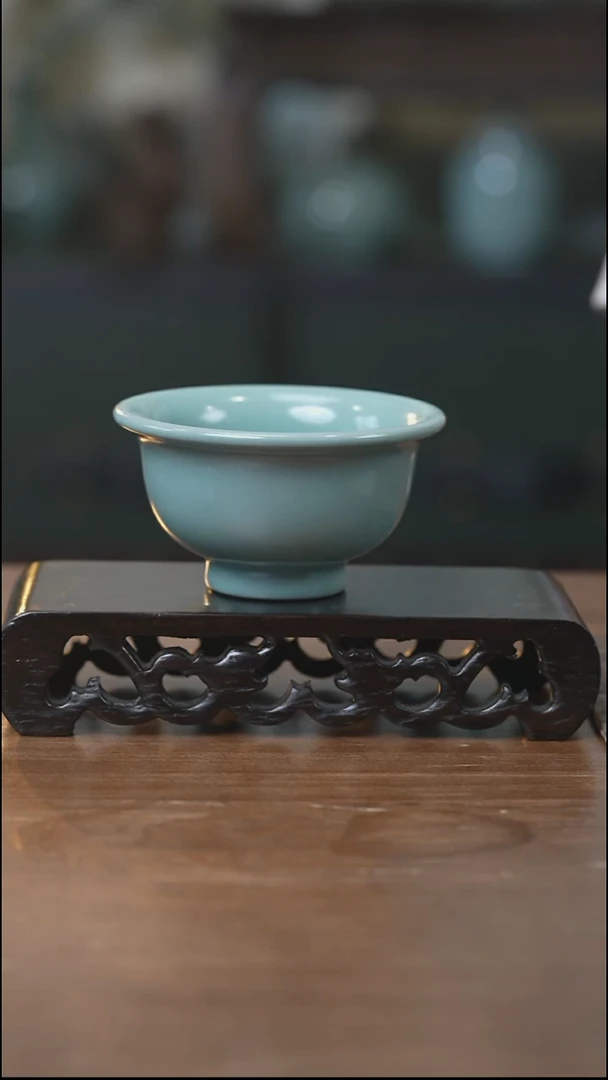 压手杯 汝瓷 （拾汝）（天青）