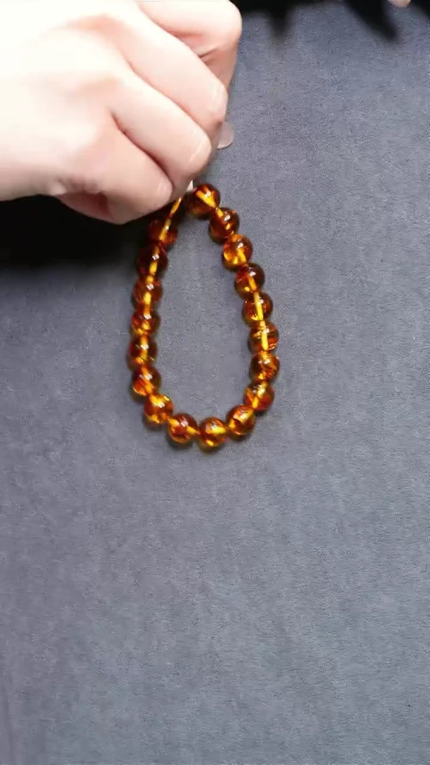 【闪购商品】琥珀手串未镶嵌花珀10mm+手串