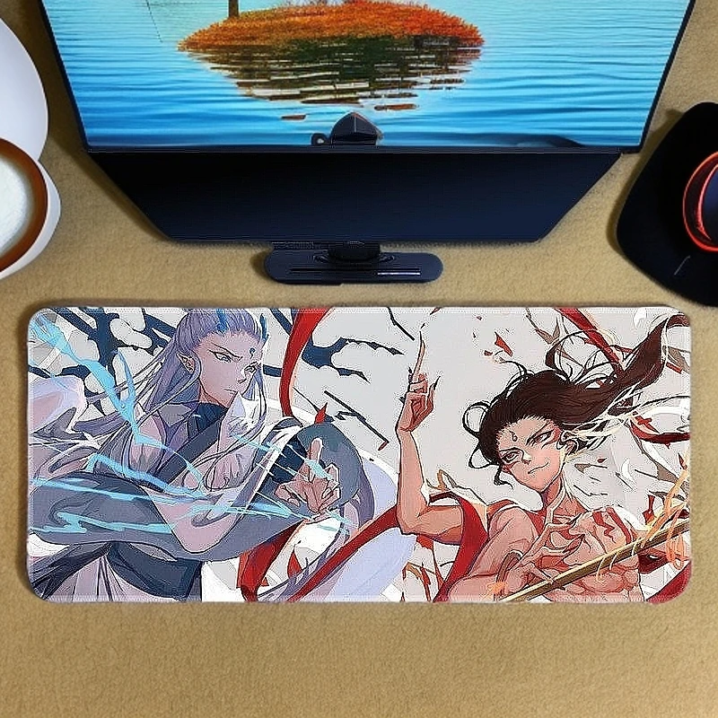 哪吒之魔童闹海国潮动漫游戏鼠标垫超大加厚游戏防滑锁边电脑桌垫