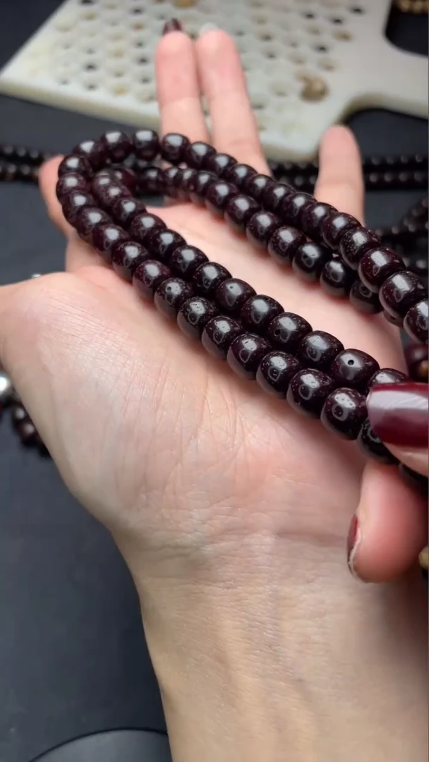 【闪购商品】星月菩提吊坠精工级朱砂供星月桶珠9*8长串