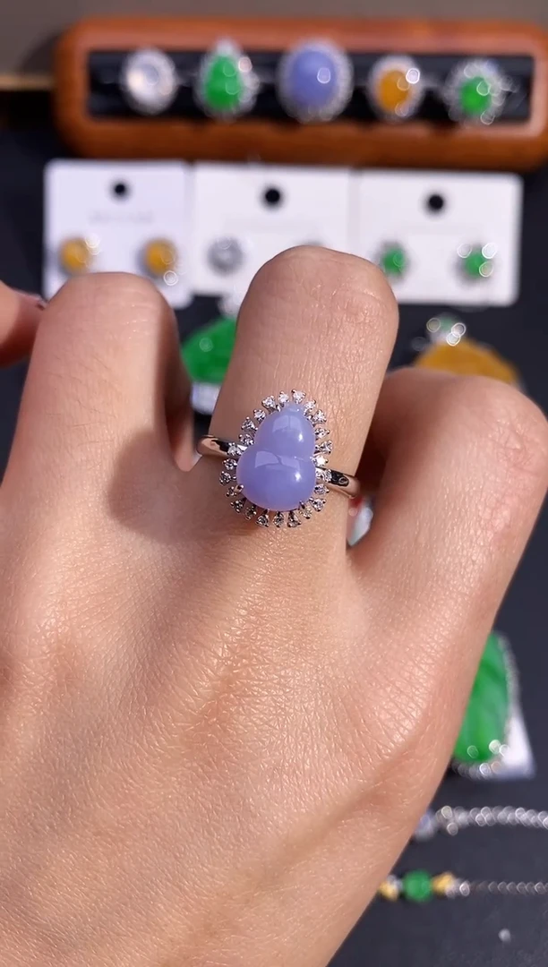 【闪购商品】翡翠戒指18K金镶嵌戒指