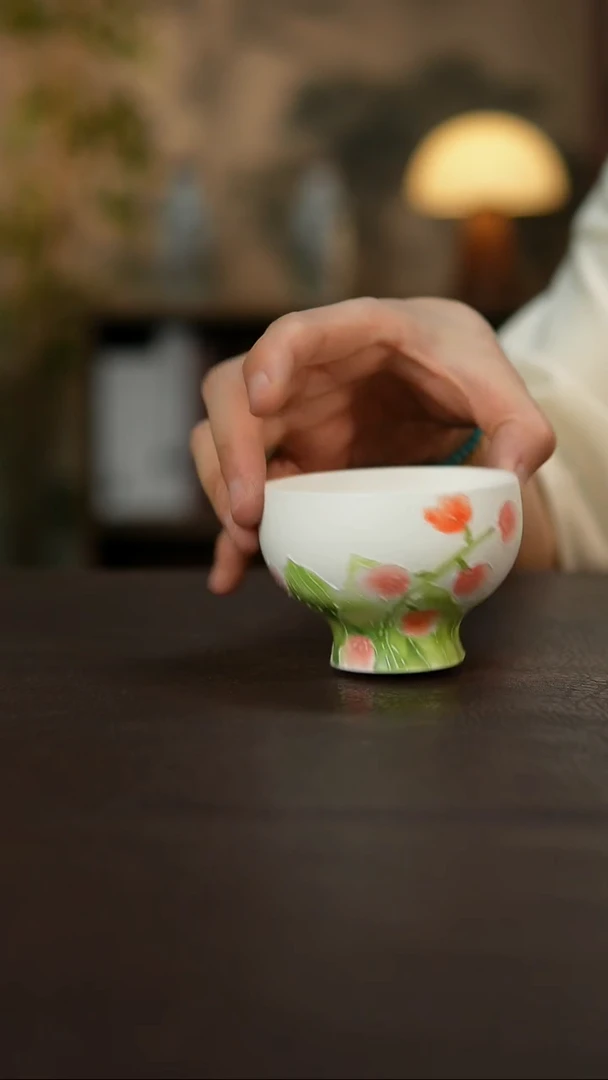 杯景德镇陶瓷杯碗柴烧多人