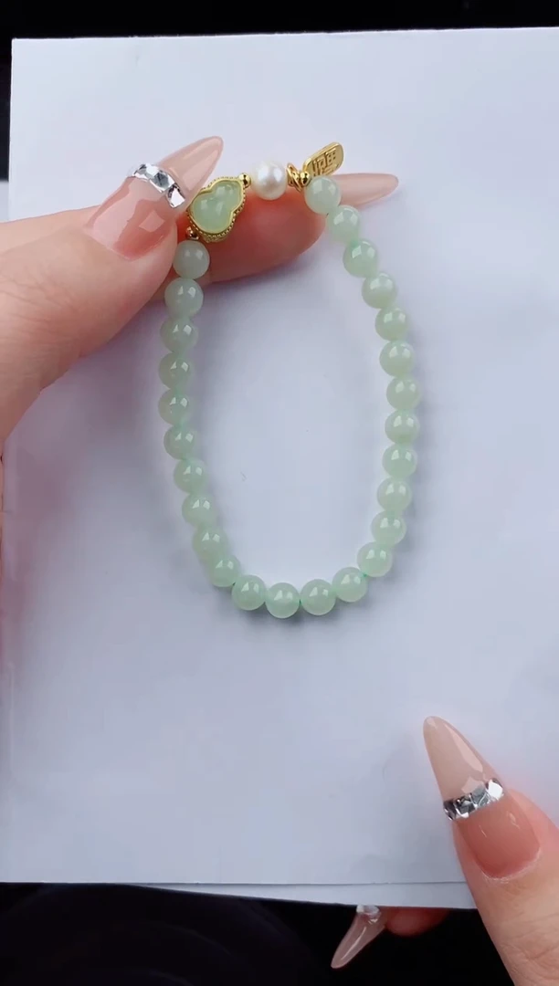 手链未镶嵌和田玉555碎玉微色差T葫芦