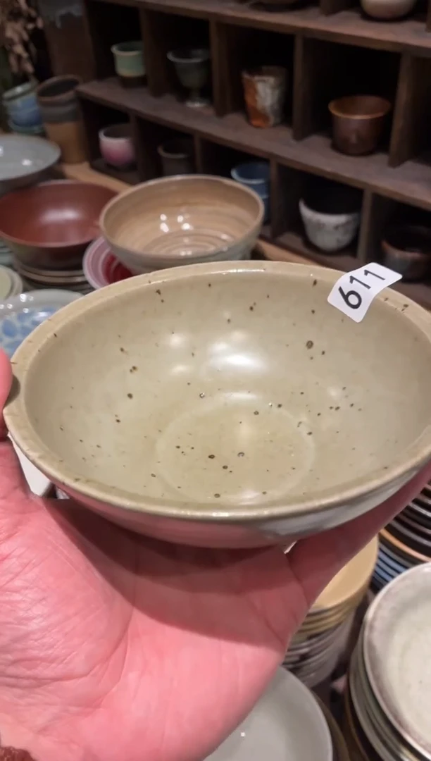 瓷片s***r611微瑕鹧鸪斑厚口碗1个