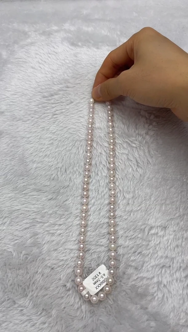 项链银S925镶嵌海水珍珠AK6.5-7mm