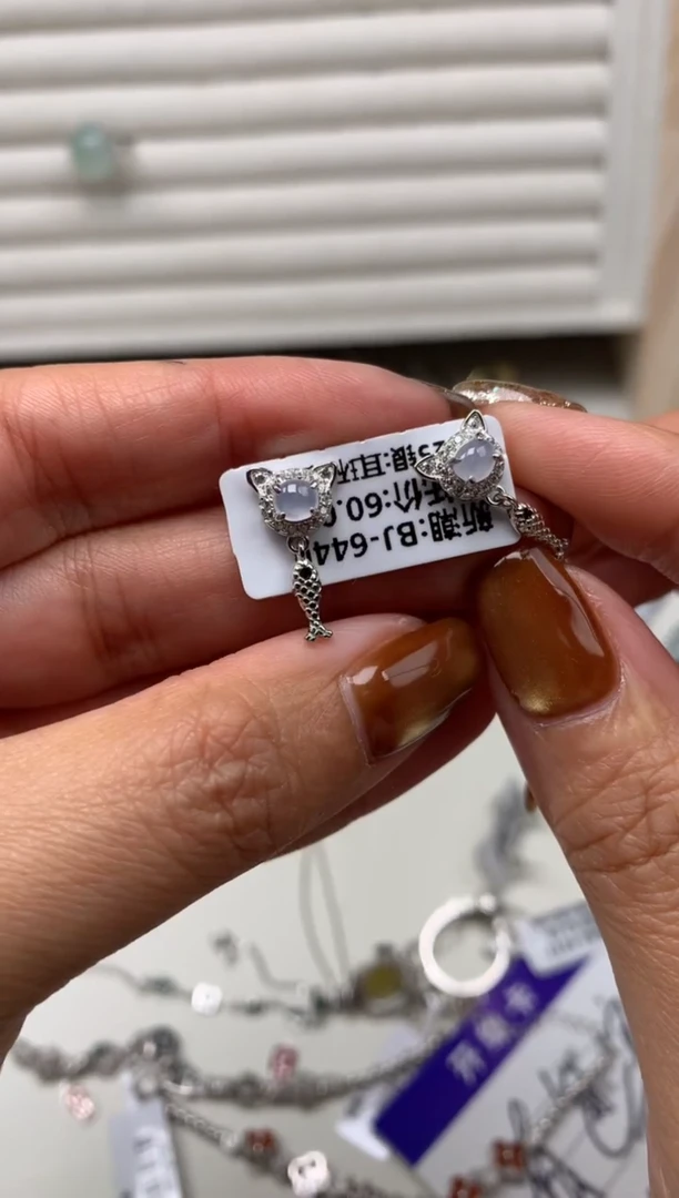 银S925镶嵌戒指翡翠耳饰1