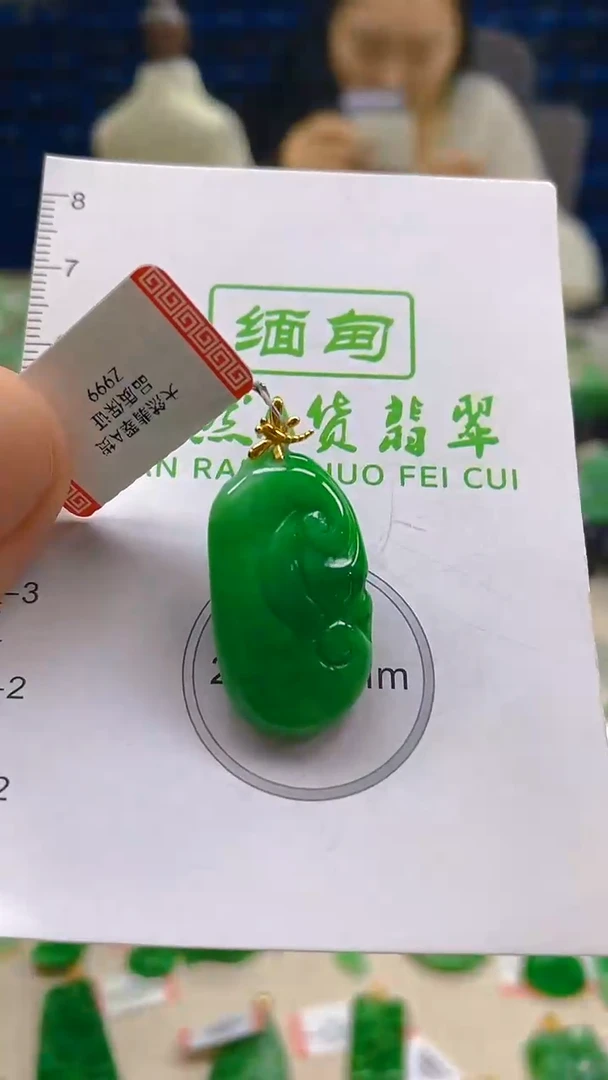 颈饰18K金镶嵌翡翠新号开播 全场乱卖