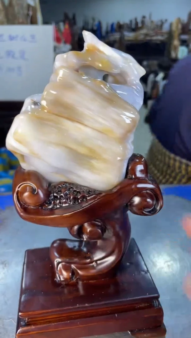 未镶嵌摆件硅化玉31