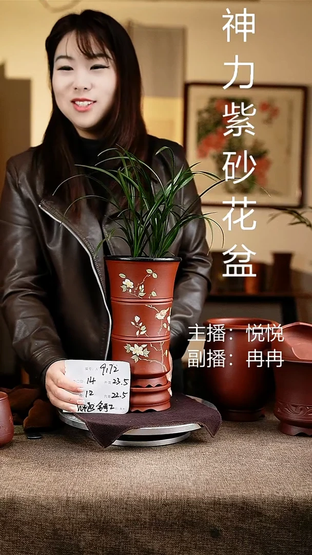 紫砂花盆花卉工艺9172+z原配