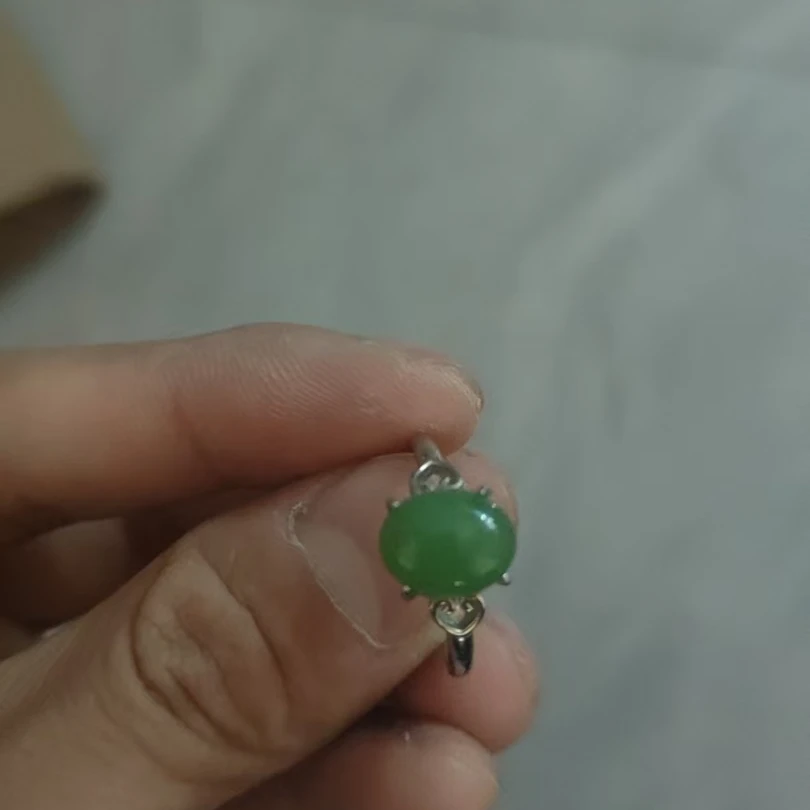 手工翡翠戒指绿色