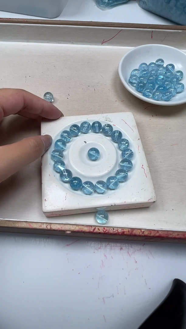 散珠未镶嵌水晶C895海蓝水晶10mm6个15元