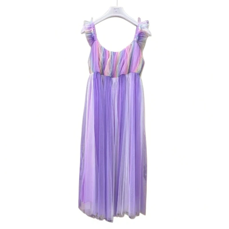 79网纱吊带裙综合(6)气质连衣裙女裙无袖夏季紫色长款裙子