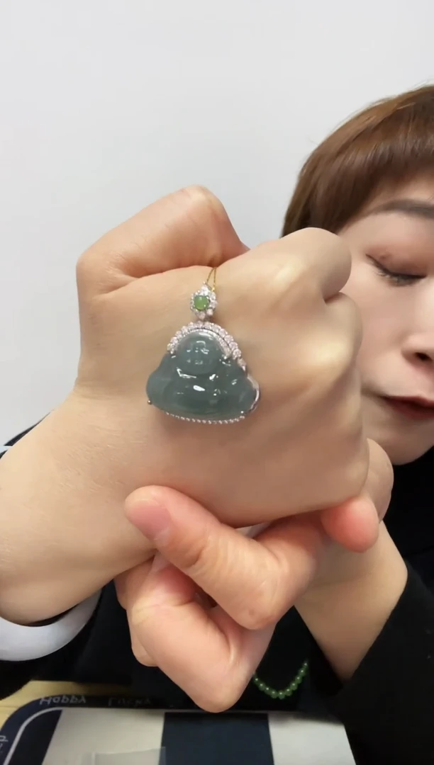 【闪购商品】翡翠颈饰银S925镶嵌吊坠