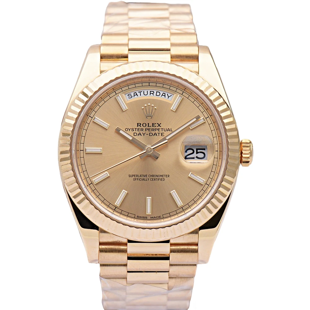 99新 Rolex/劳力士 星期日历型228238-0003/18k黄金40mm机械男表