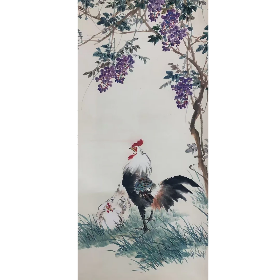 王 鸡立轴 135 65 7.8平尺