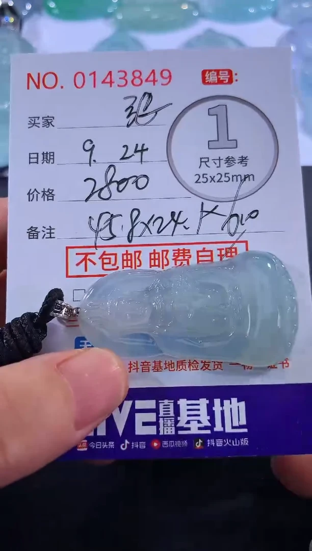 颈饰18K金镶嵌翡翠张*铭！