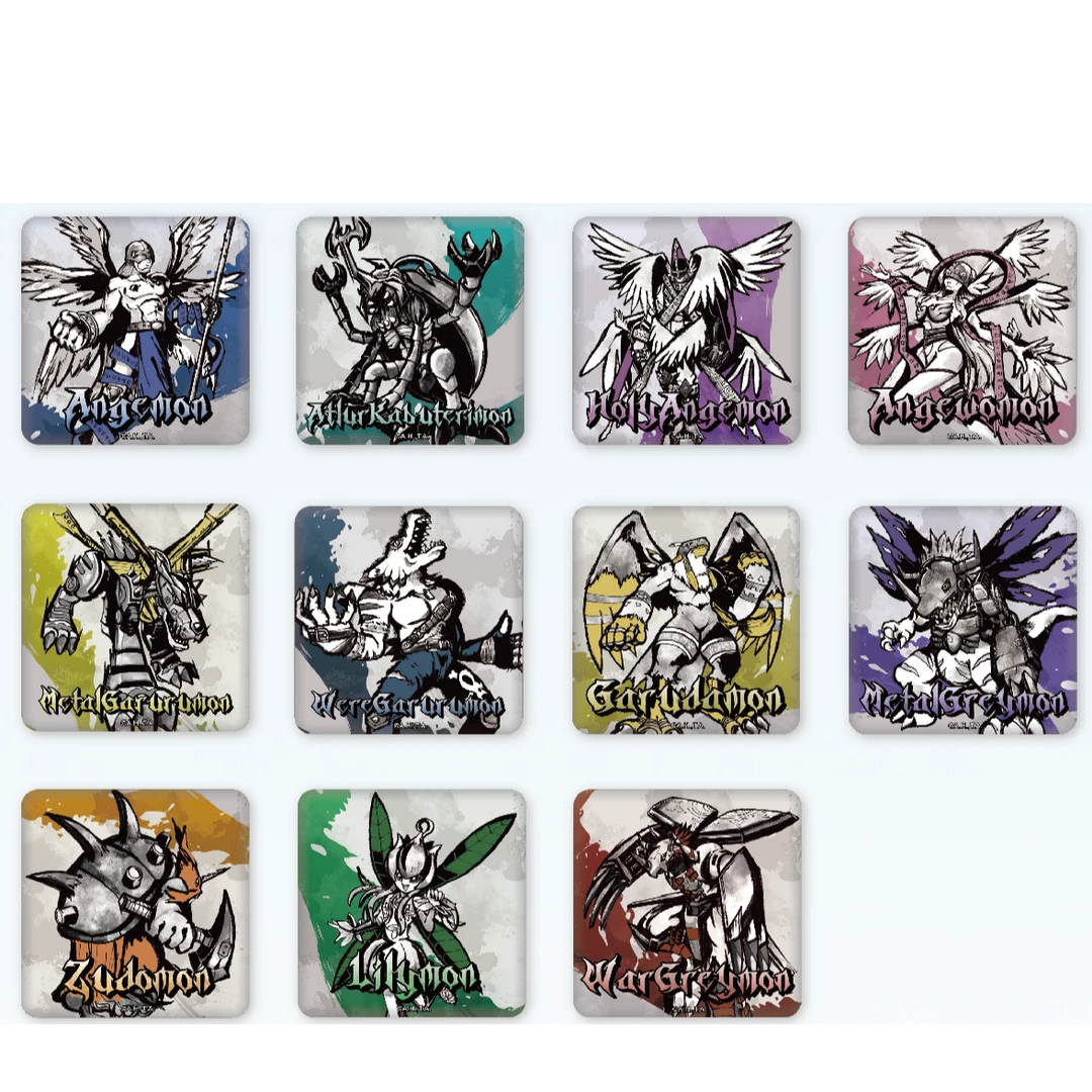 数码宝贝-水墨风方形徽章