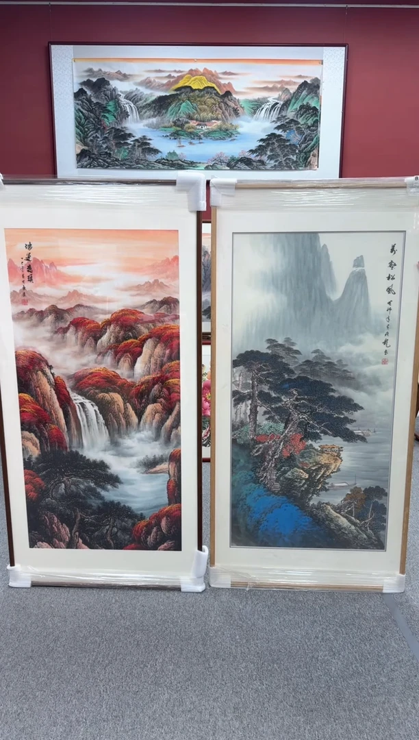 国画手绘  鸿运当头 172*85