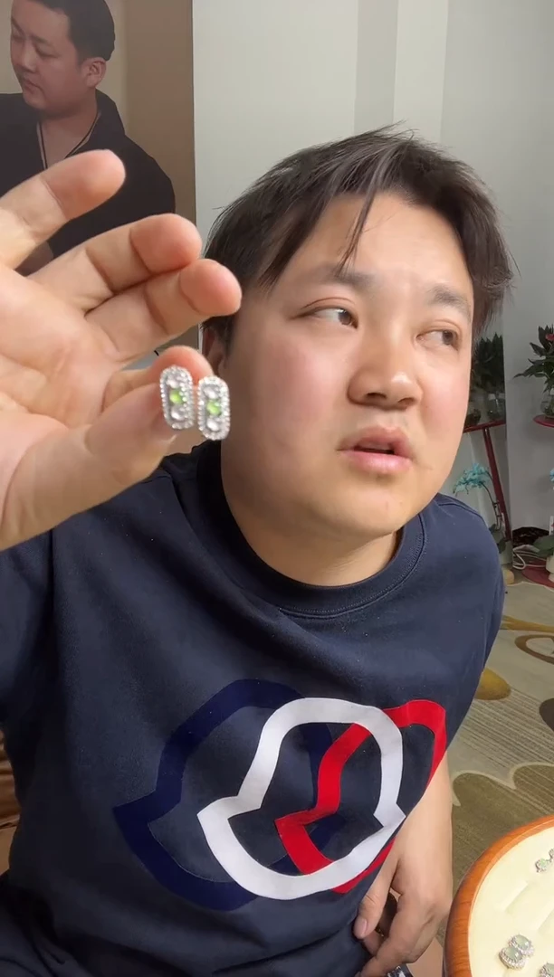 【闪购商品】翡翠耳饰银S925镶嵌耳环